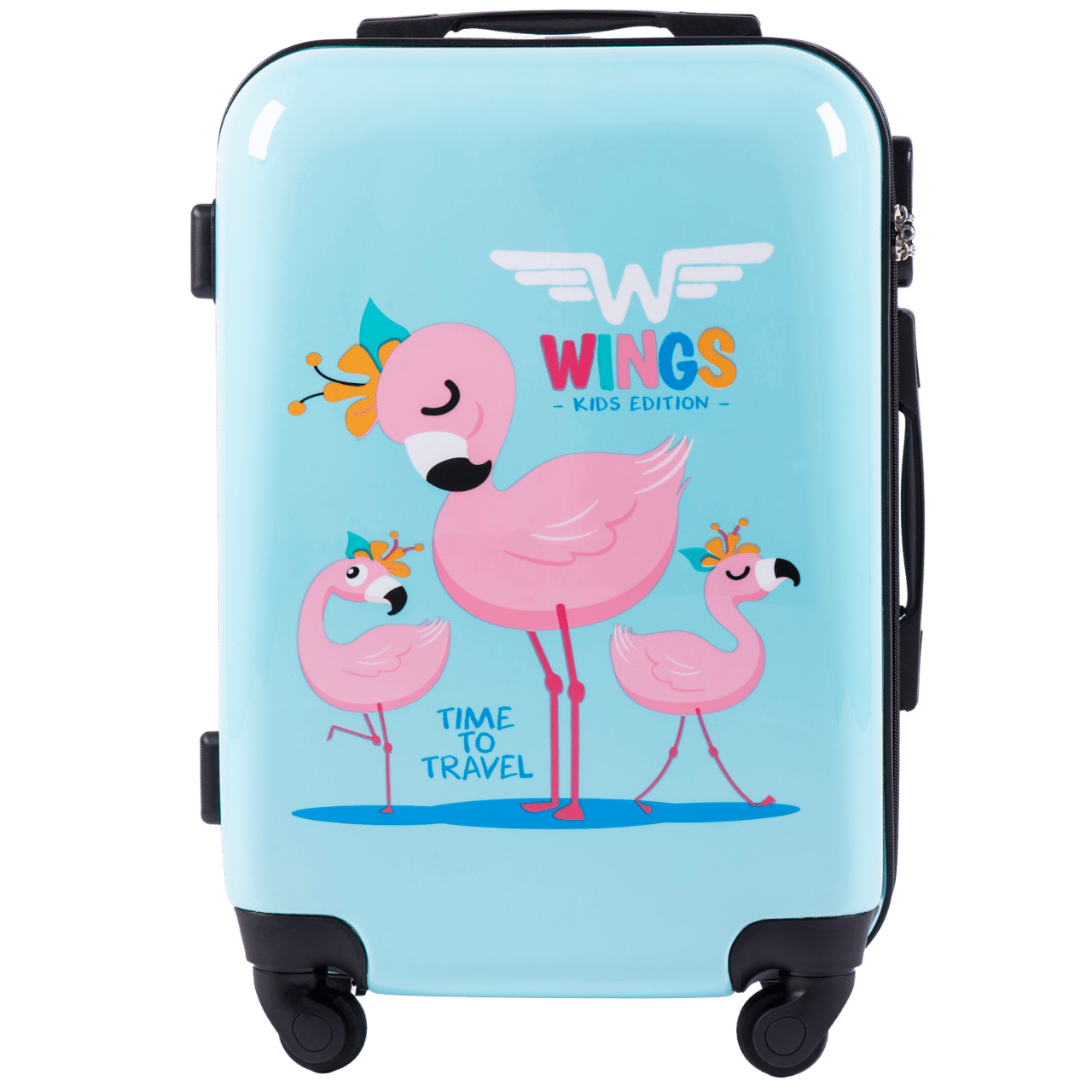 WINGS KIDS Walizka kabinowa twarda Jay Flamingo 20"