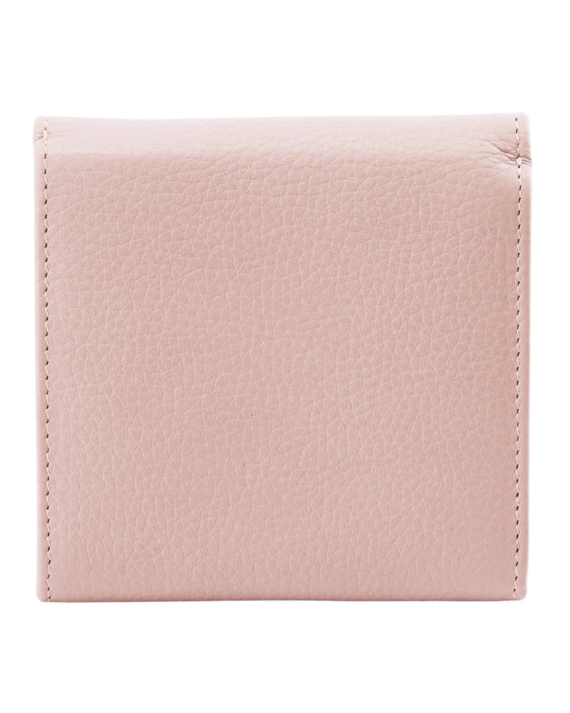 Kompaktowy portfel damski skórzany z ochroną RFID WINGS PINK