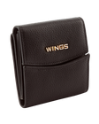 Kompaktowy portfel damski skórzany z ochroną RFID WINGS BLACK