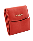 Kompaktowy portfel damski skórzany z ochroną RFID WINGS RED