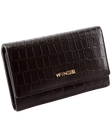 Pojemny portfel damski WINGS skórzany z ochroną RFID COCO BLACK