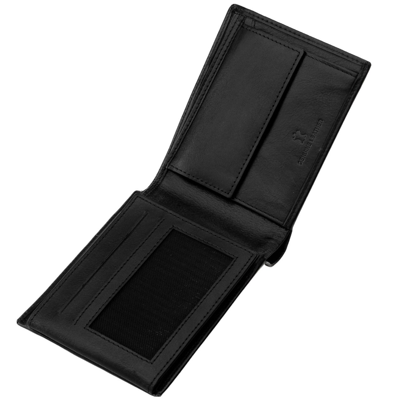 Męski portfel WINGS z naturalnej skóry bydlęcej Black