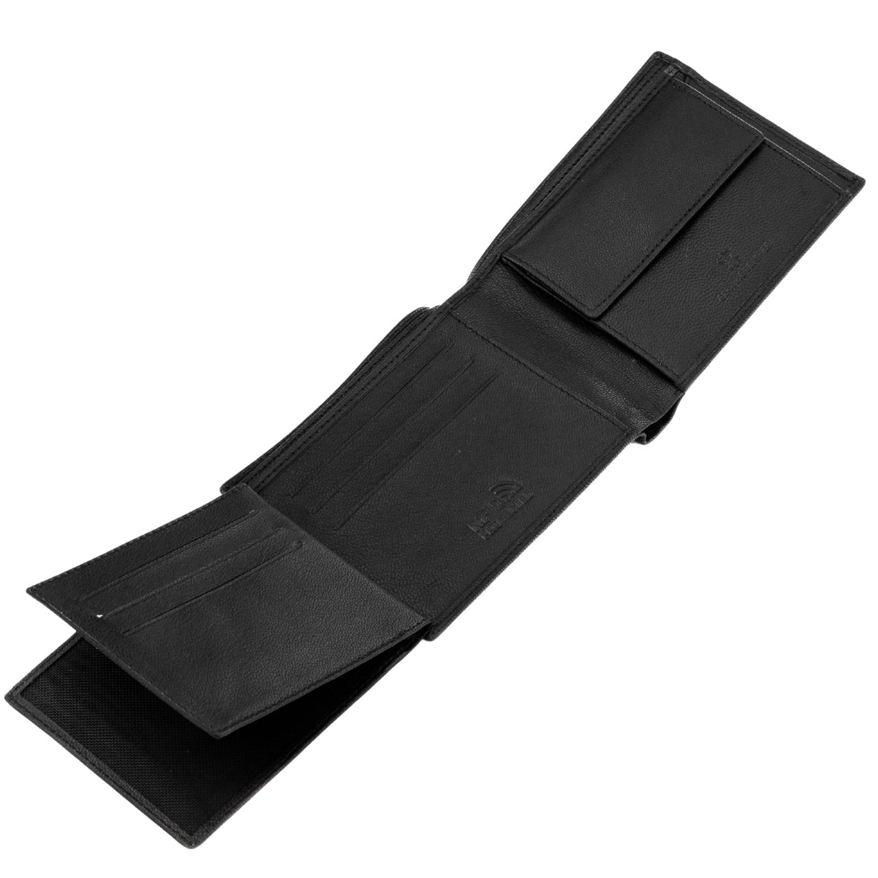 Męski portfel WINGS z naturalnej skóry koziej Black