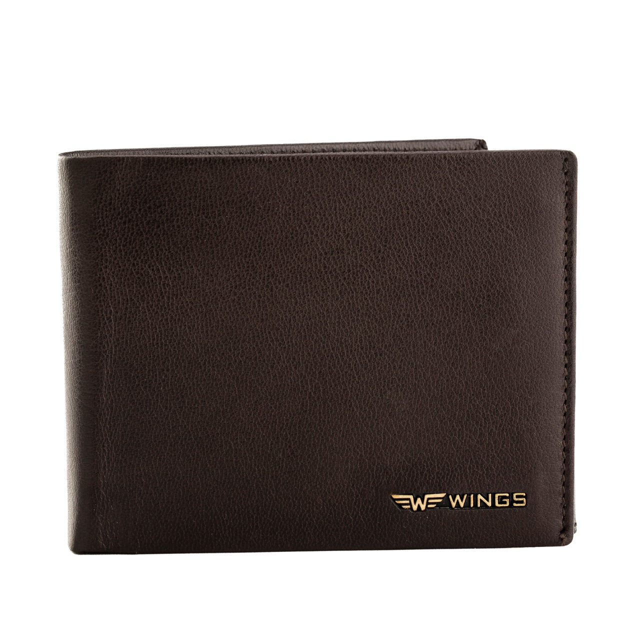 Męski portfel WINGS z naturalnej skóry koziej Brown