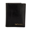 WINGS Cardholder z gładkiej naturalnej skóry bydlęcej Black