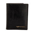 WINGS Cardholder z gładkiej naturalnej skóry bydlęcej Black