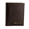 WINGS Cardholder z gładkiej naturalnej skóry bydlęcej Brown