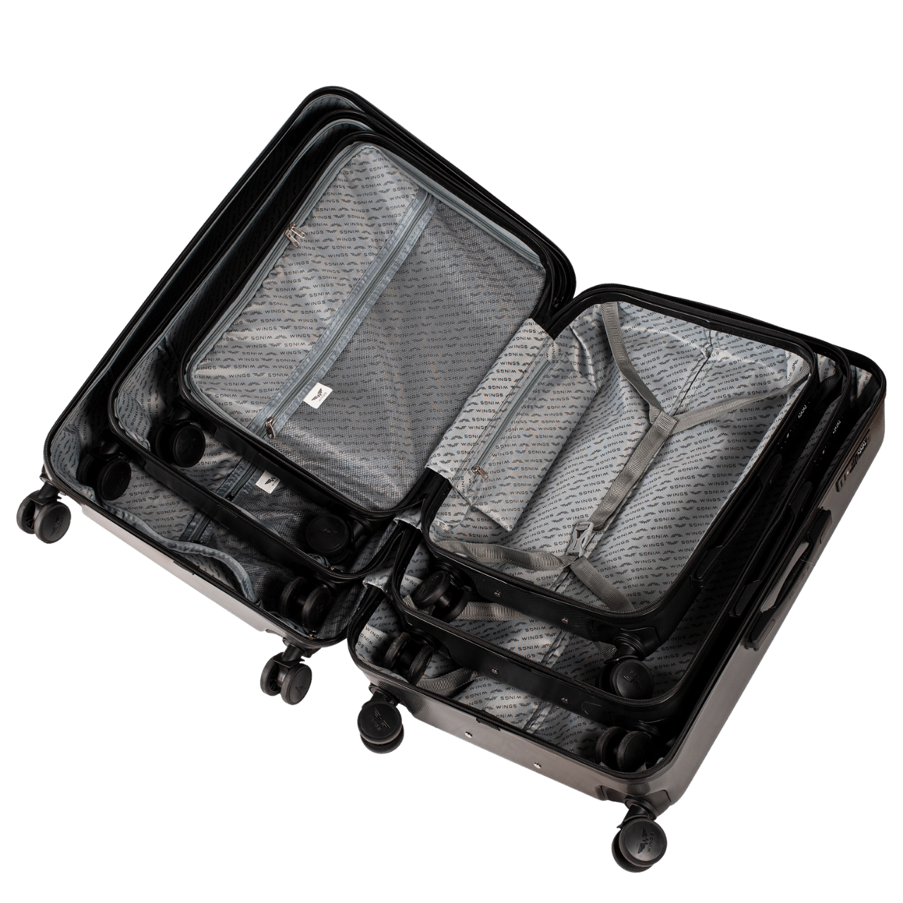 Zestaw 3 walizek Wings PC Golden Eagle BLACK