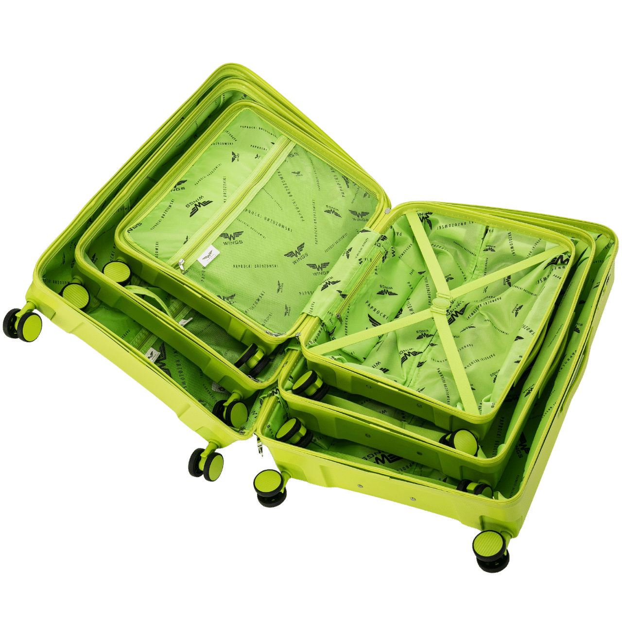 Walizka średnia Wings x Paprocki Brzozowski COCKATIEL – 24" GREEN