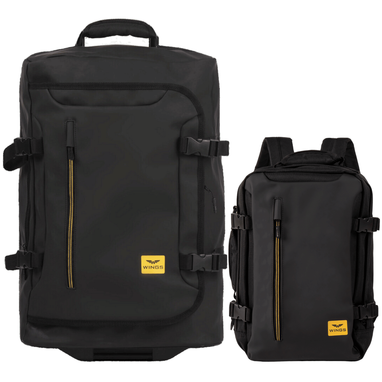 WINGS Komplet podróżny 2w1 plecak + walizka S 20" PARTRIGE Black