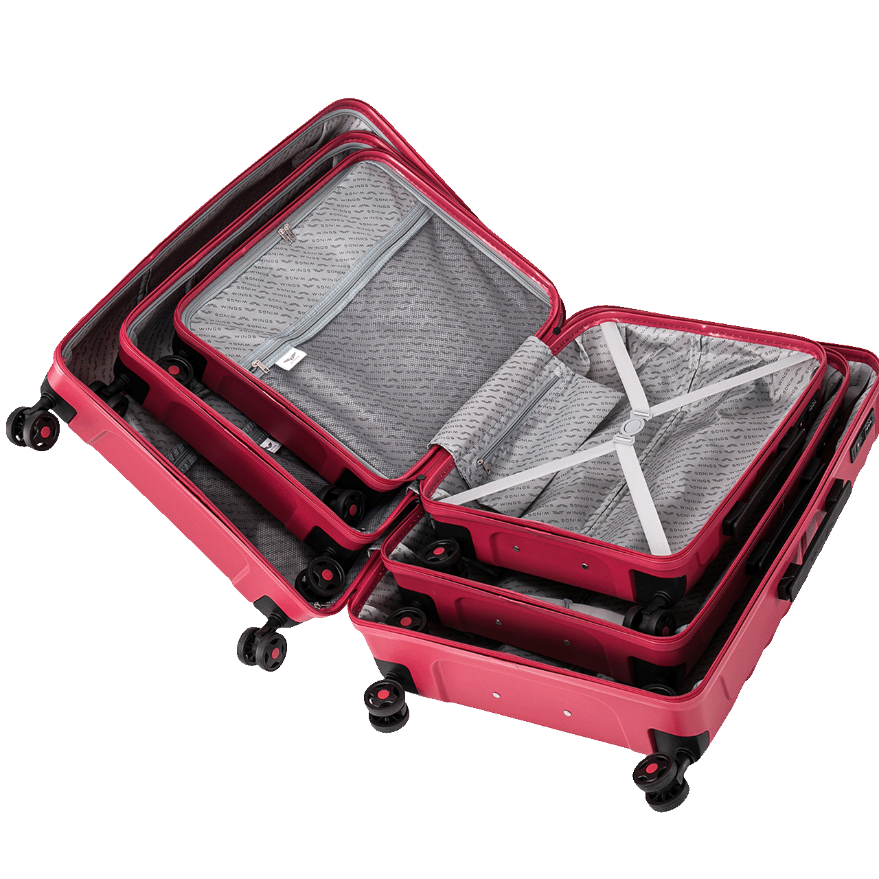 Walizka kabinowa Wings PHOENIX polipropylen 20" BLACK