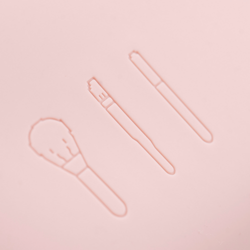 Silikonowe etui podróżne na pędzle PINK