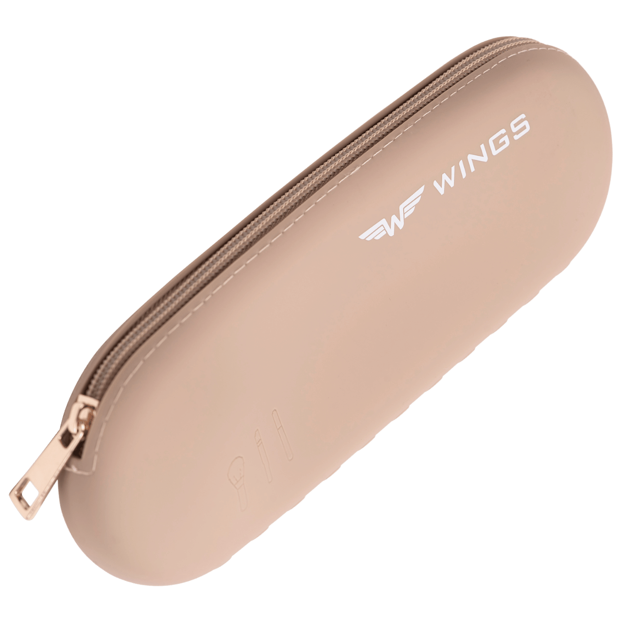 Silikonowe etui podróżne na pędzle BEIGE