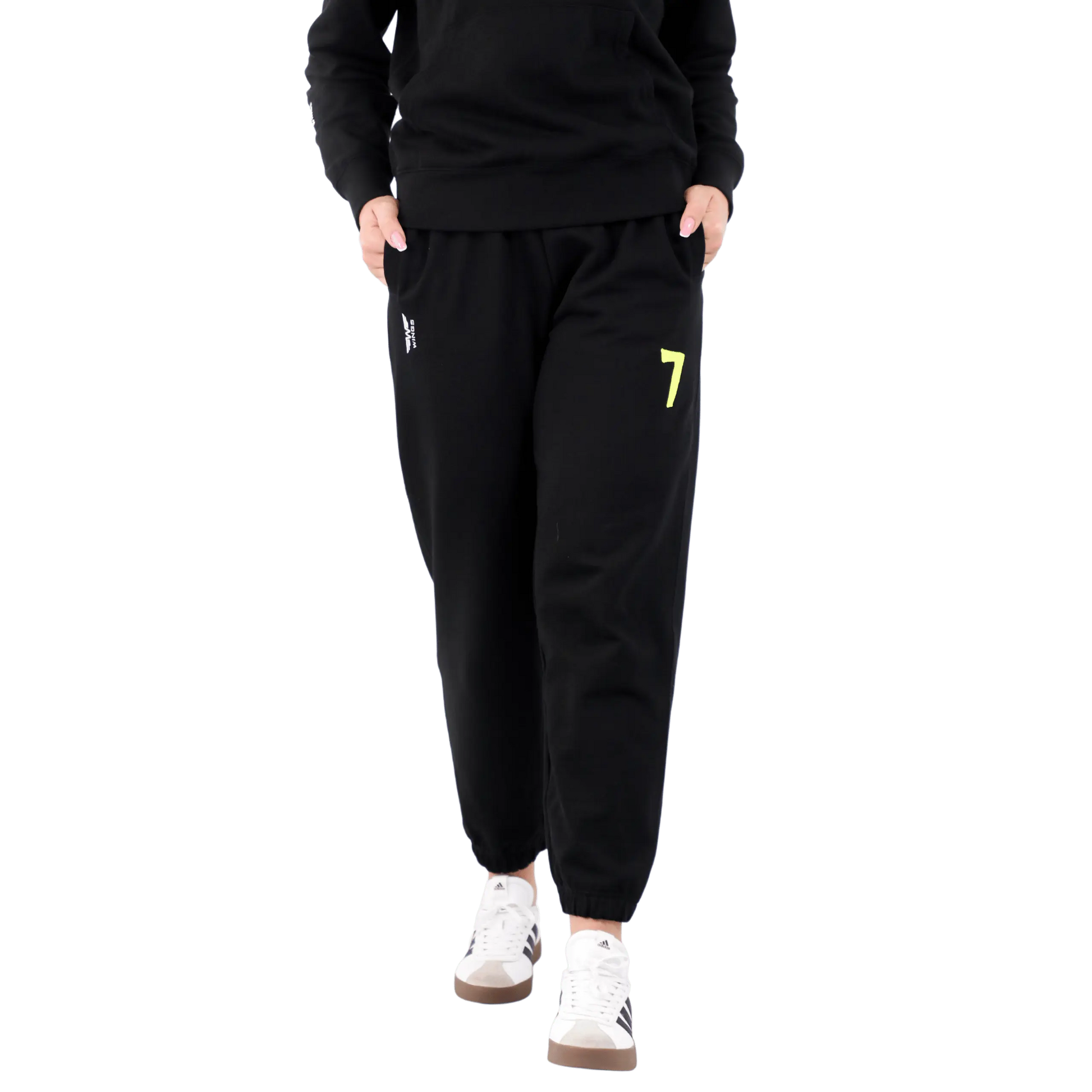 Czarny komplet Dresowy OVERSIZE z haftem Wings x Paprocki & Brzozowski UNISEX XL WINGS X PAPROCKI BRZOZOWSKI