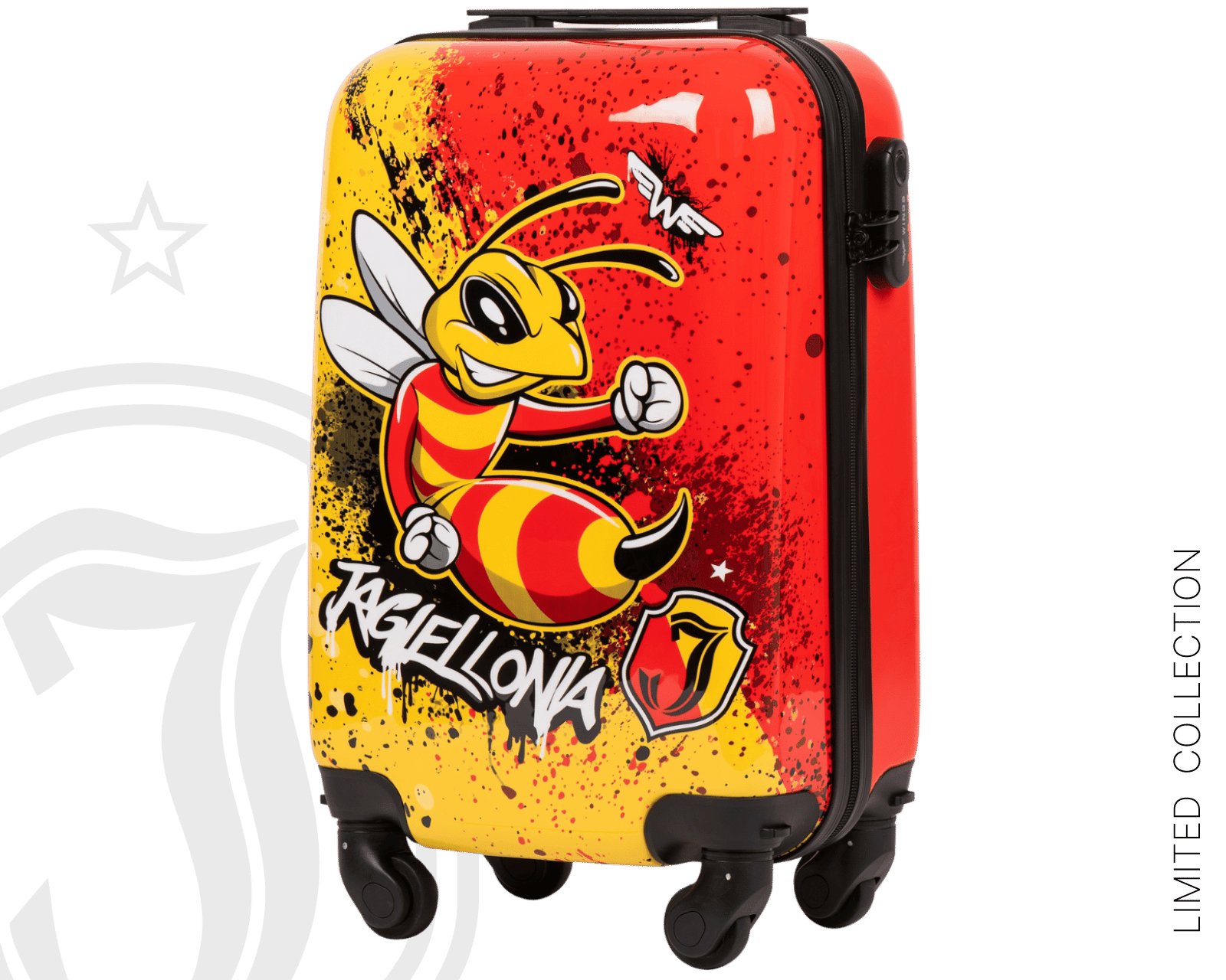 Walizka kabinowa mała Wings x Jagiellonia BEE 18" WINGS x JAGIELLONIA