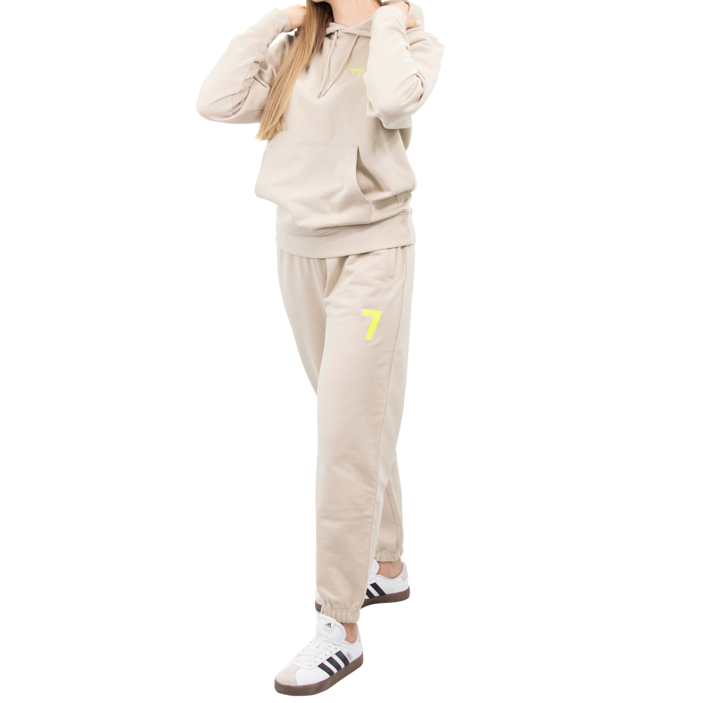 Beżowe Dresy OVERSIZE z haftem “7” Wings x Paprocki & Brzozowski UNISEX WINGS X PAPROCKI BRZOZOWSKI