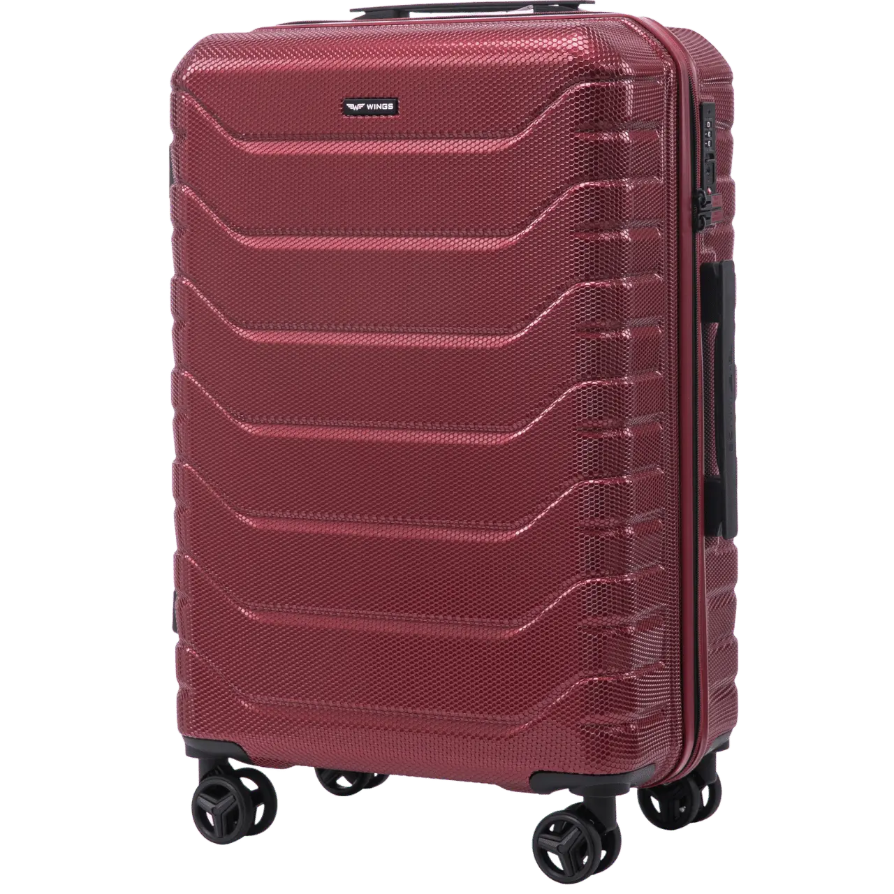 Zestaw 3 walizek Wings CRAKE POLICARBON 100% WINE RED CRAKE COLLECTION
