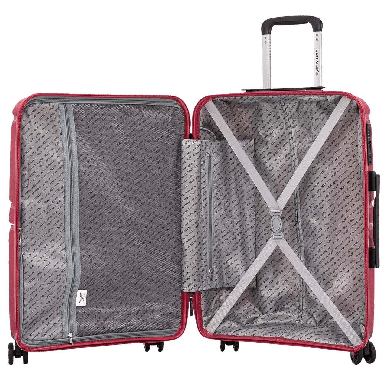 Zestaw 3 walizek Wings PHOENIX polipropylen WINE RED PHOENIX COLLECTION