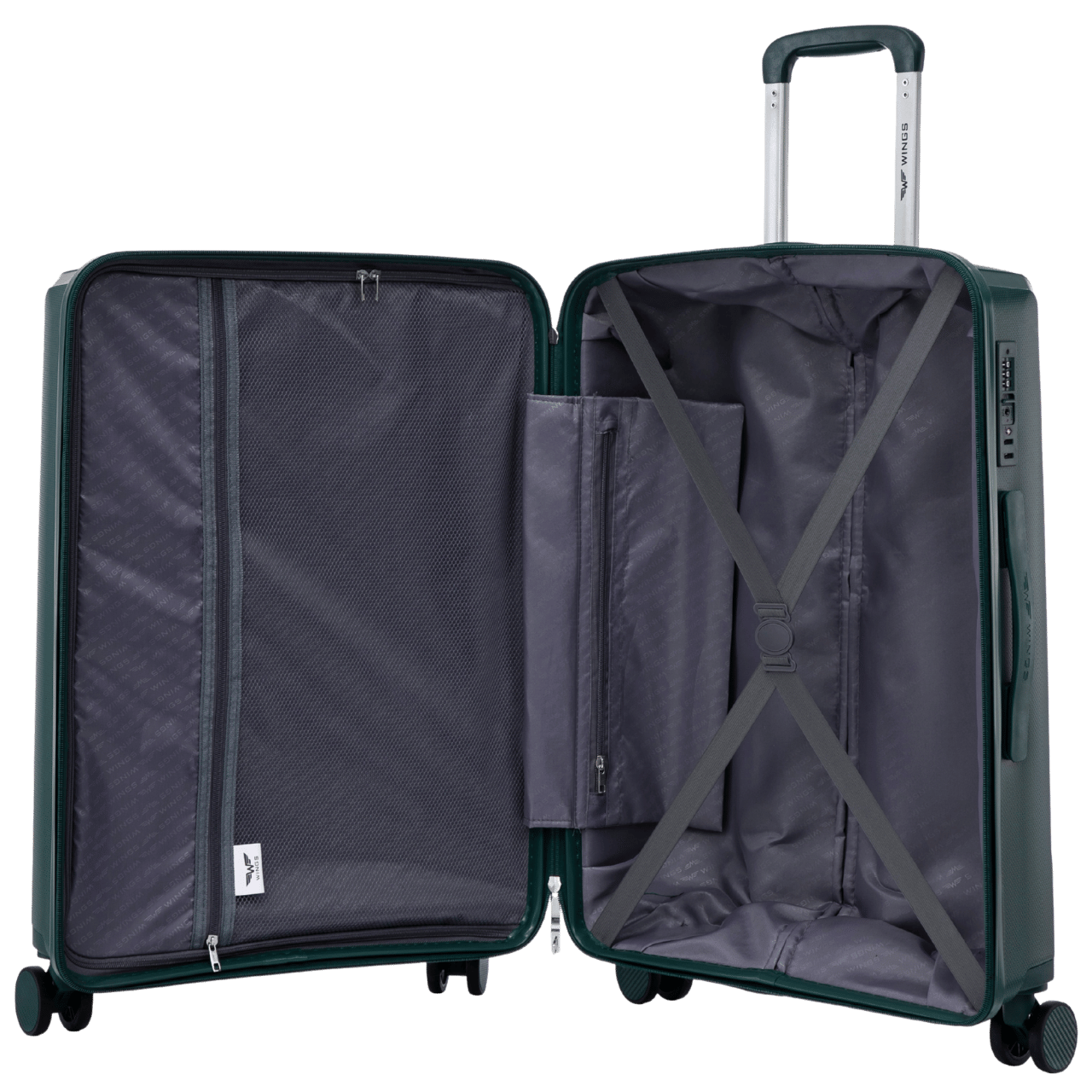 Walizka średnia Wings COCKATIEL polipropylen 24" DARK GREEN