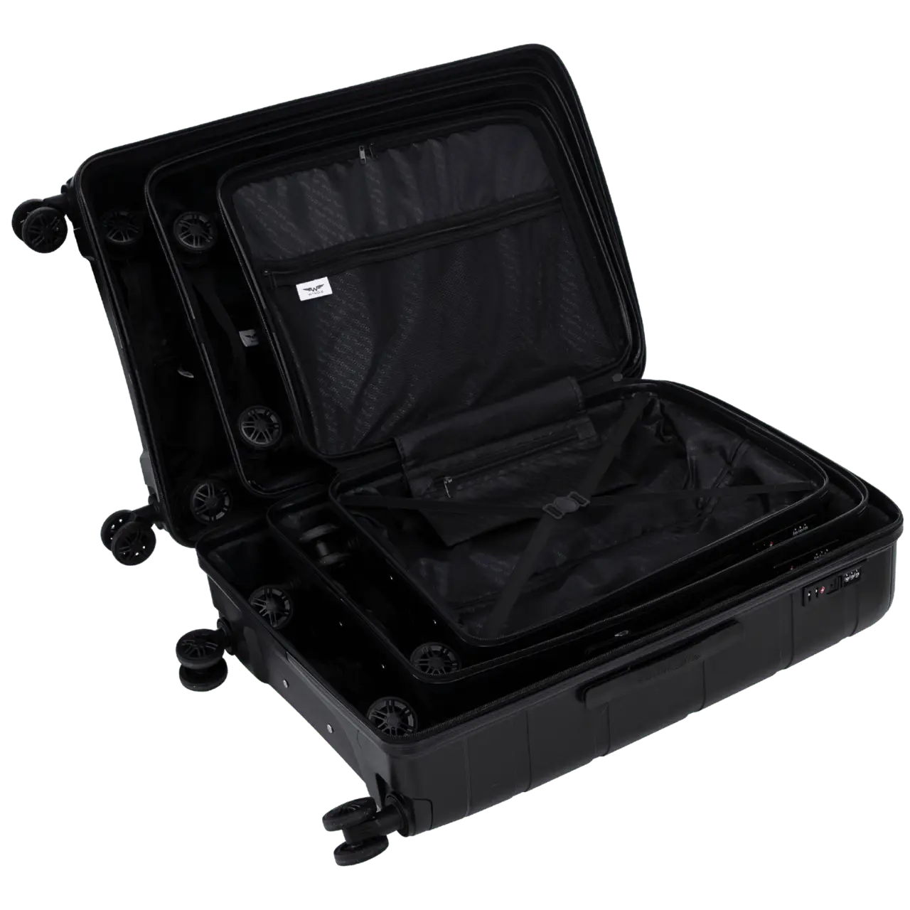 Komplet 3 walizek Wings HAWFINCH 2.0  polipropylen BLACK HAWFINCH COLLECTION