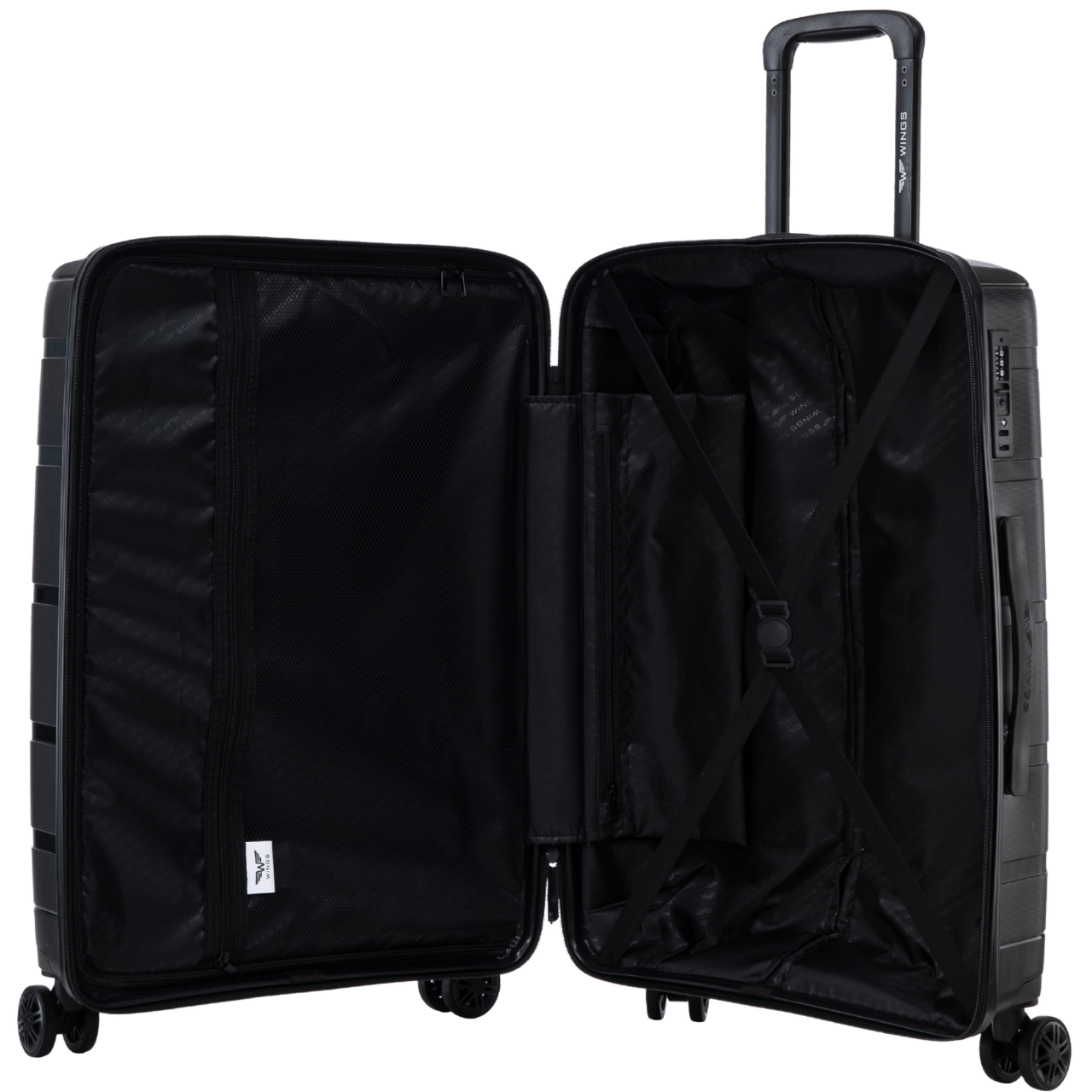 Walizka duża Wings HAWFINCH 2.0 polipropylen 28" BLACK