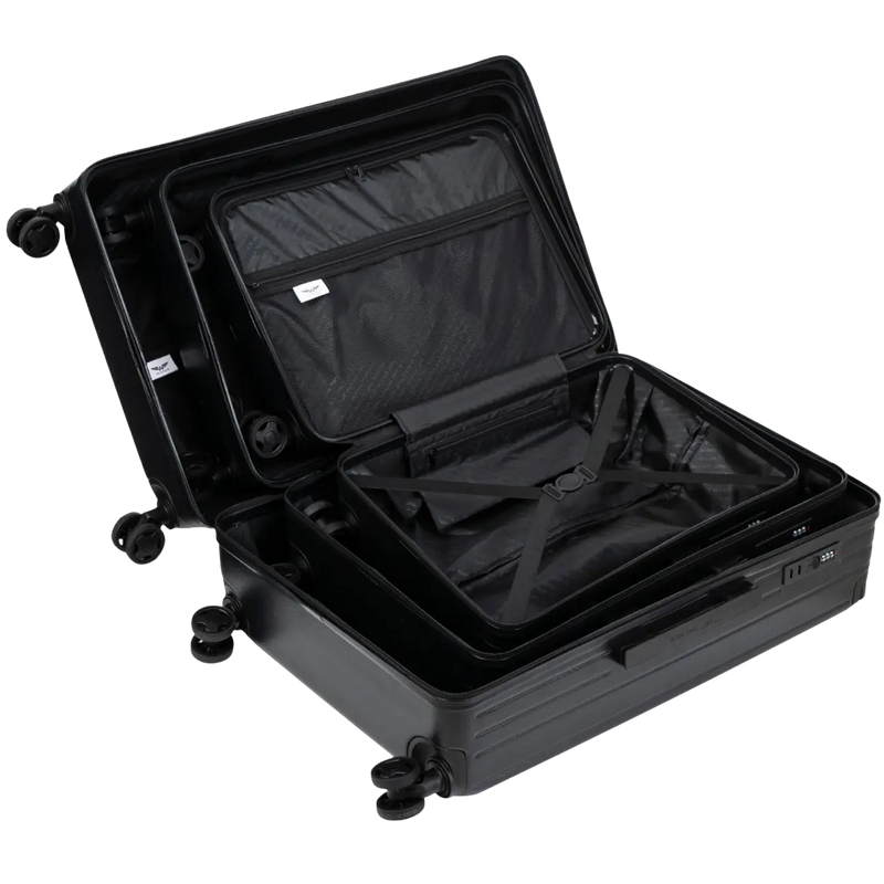 Komplet 3 WALIZEK Wings ABS+ BUNTING BLACK