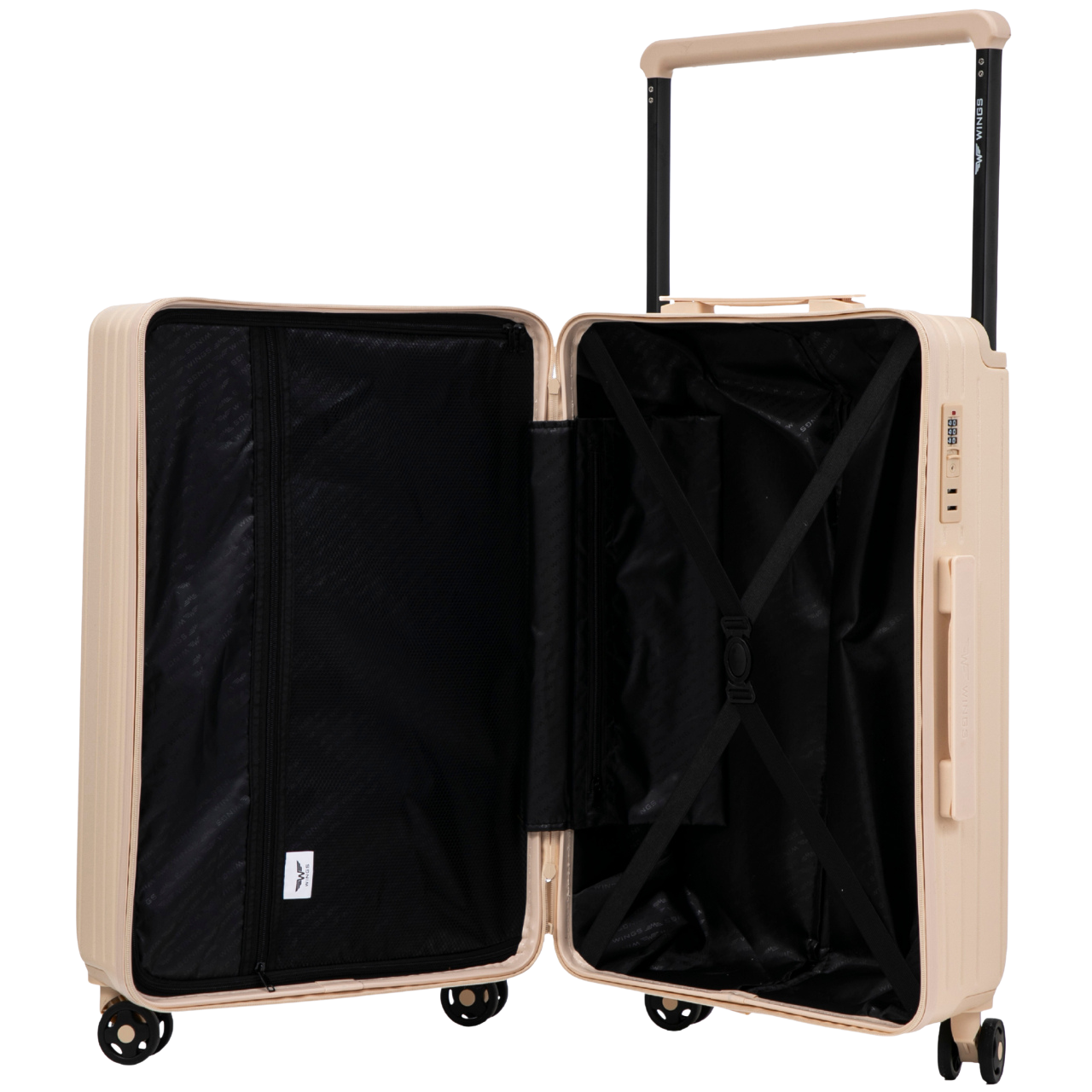 Komplet 3 WALIZEK Wings ABS+ BUNTING DIRTY WHITE