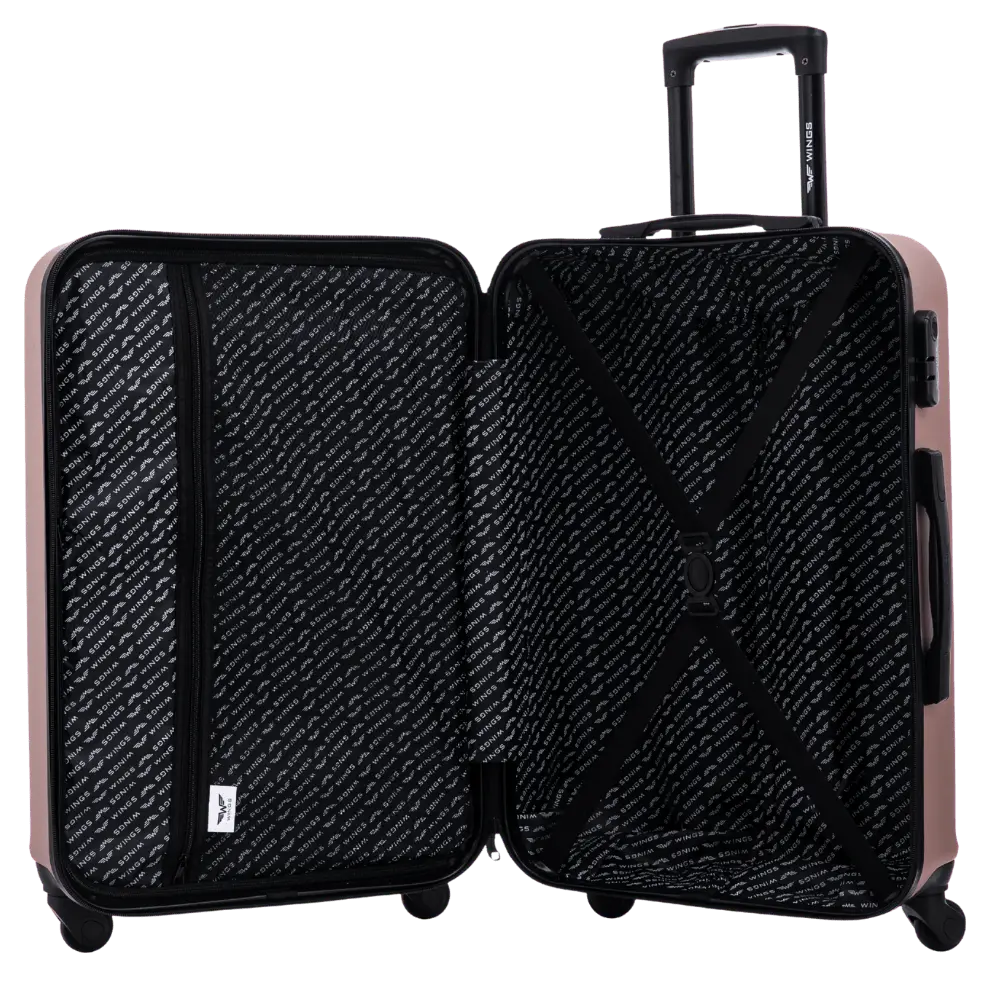 Zestaw 4 walizek WINGS HARRIER S M L + kuferek ROSE GOLD HARRIER COLLECTION