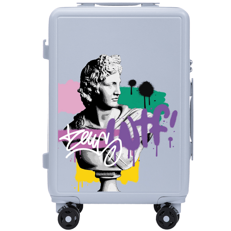 Walizka kabinowa Wings ABS+ 20" Customized  PASTEL BLUE ZEUS