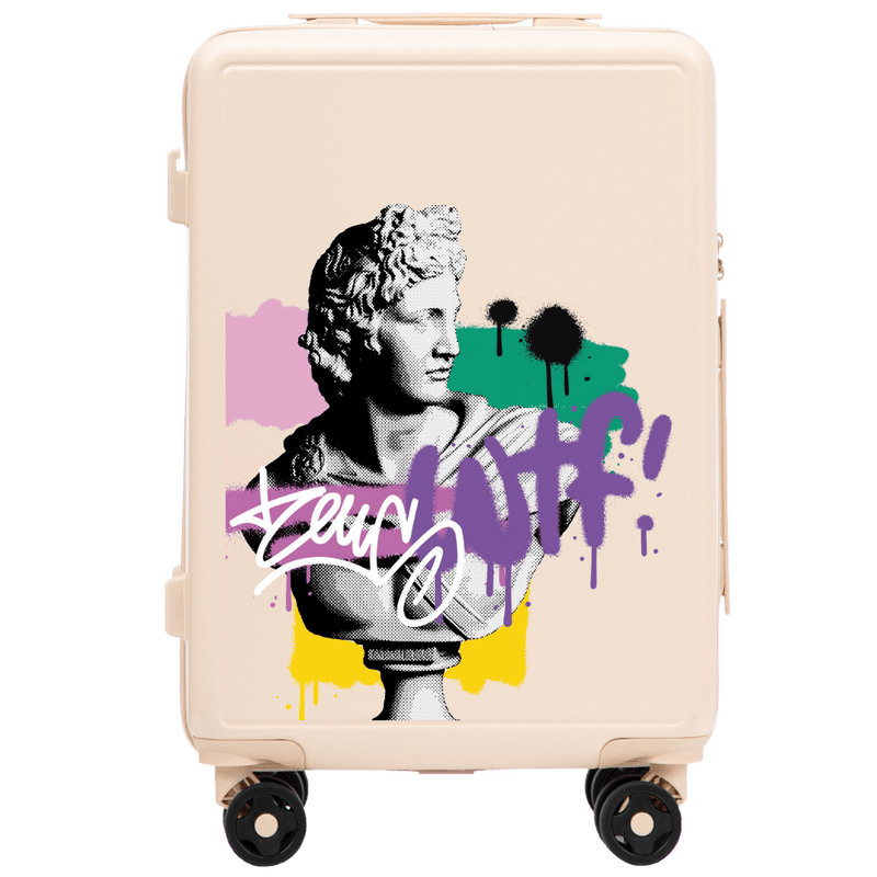 Walizka kabinowa Wings ABS+ 20" Customized DIRTY WHITE ZEUS