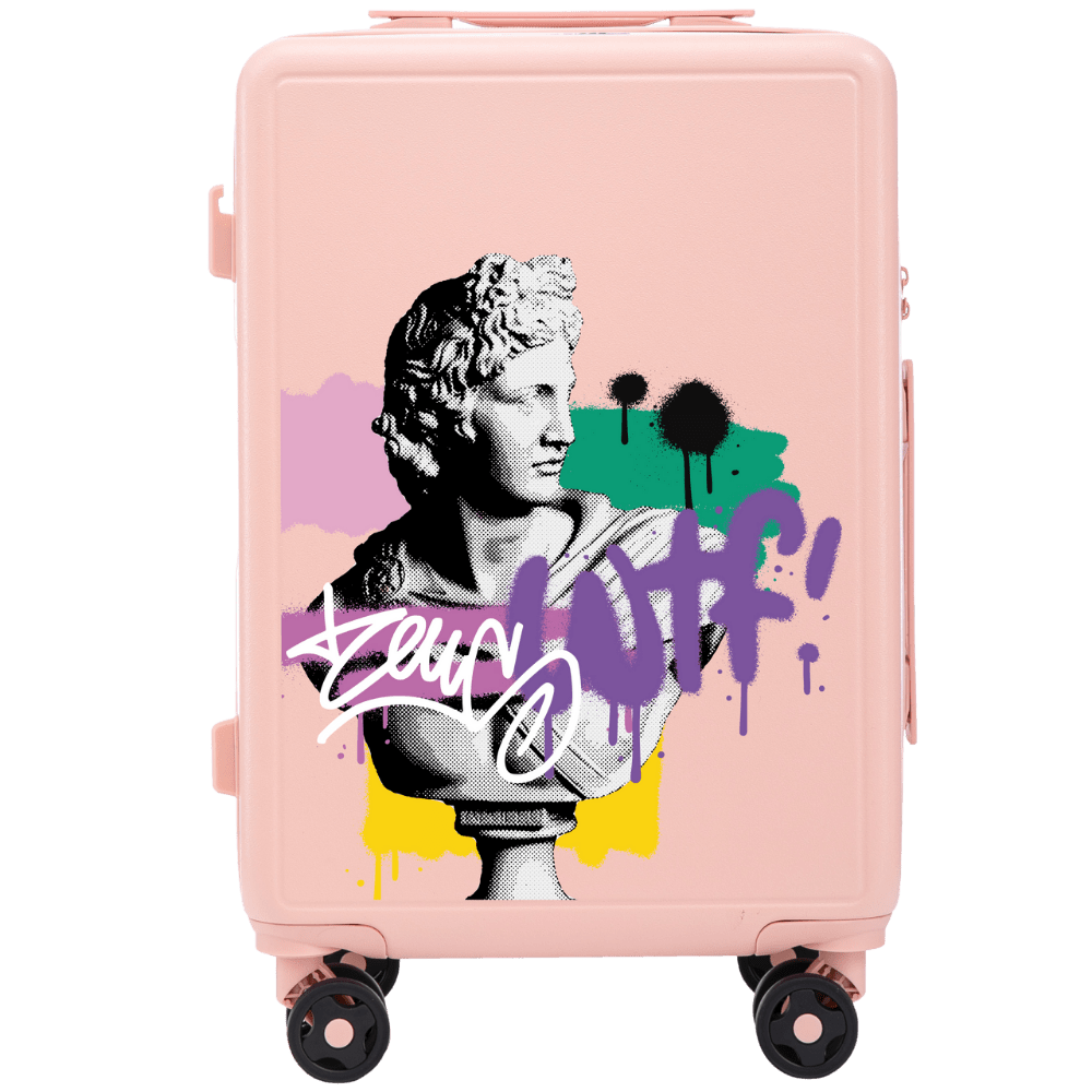 Walizka kabinowa Wings ABS+ 20" Customized SOFT PINK ZEUS customized