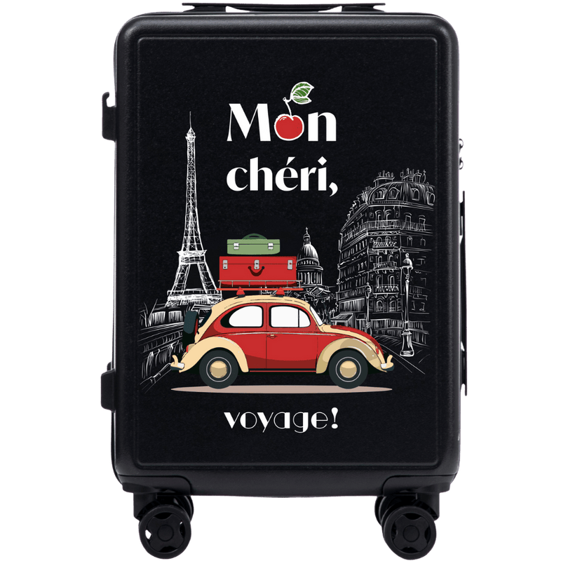 Walizka kabinowa Wings ABS+ 20" Customized BLACK MON CHERI