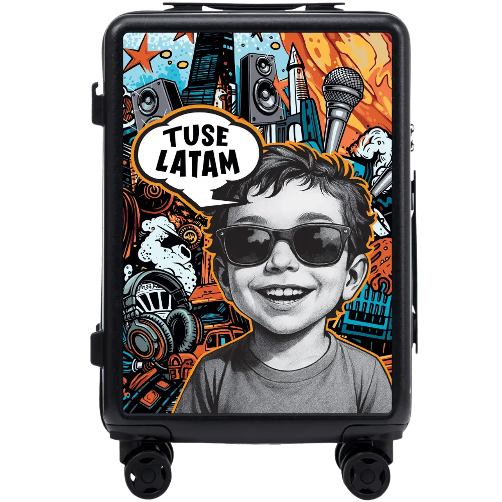 Walizka kabinowa Wings  x TUSE Customized 20" BOY BLACK customized