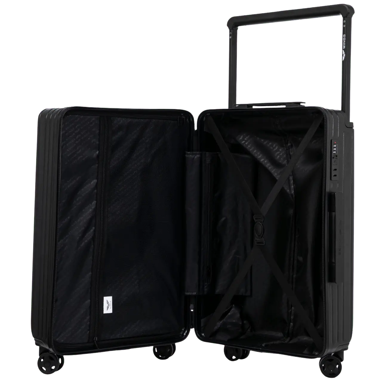 Walizka kabinowa Wings  ABS+ 20" Customized Tuse Pih BLACK customized