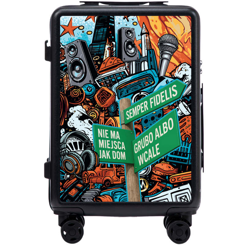 Walizka kabinowa Wings  ABS+ 20" Customized Tuse Pih BLACK