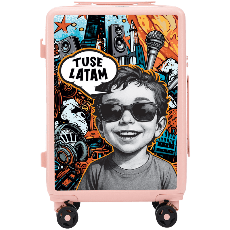 Walizka kabinowa Wings  x TUSE Customized 20" BOY SOFT PINK