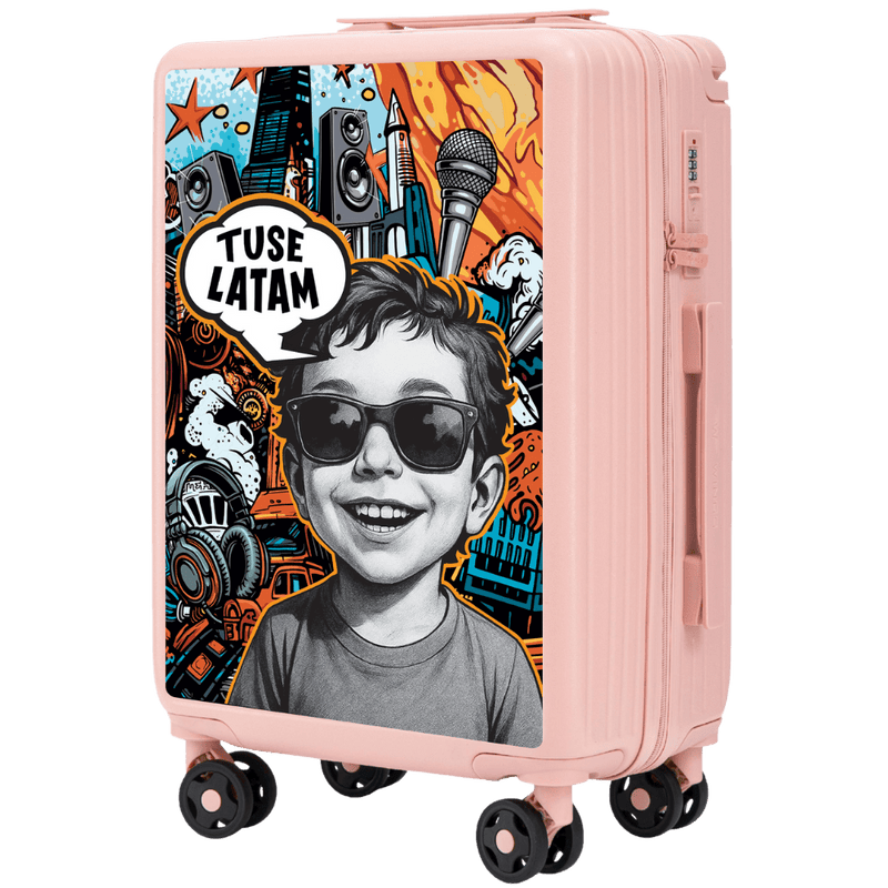 Walizka kabinowa Wings  x TUSE Customized 20" BOY SOFT PINK