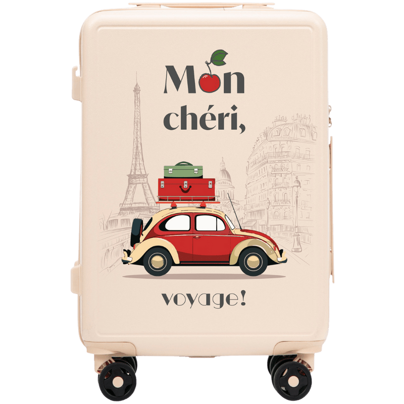 Walizka kabinowa Wings ABS+ 20" Customized DIRTY WHITE MON CHERI