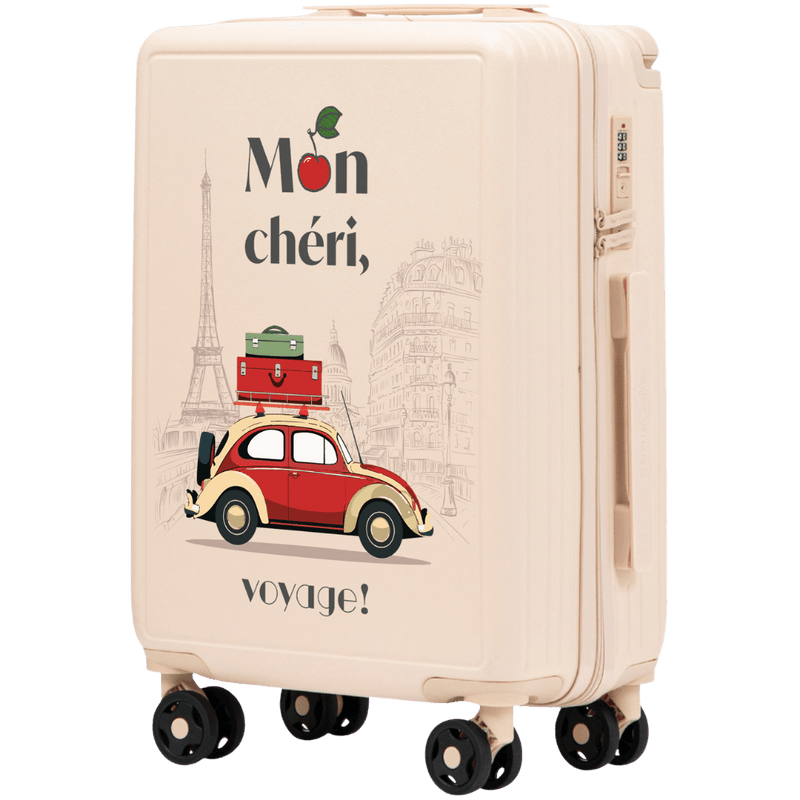 Walizka kabinowa Wings ABS+ 20" Customized DIRTY WHITE MON CHERI