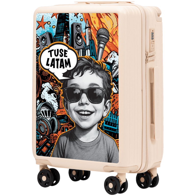 Walizka kabinowa Wings  x TUSE Customized 20" BOY DIRTY WHITE