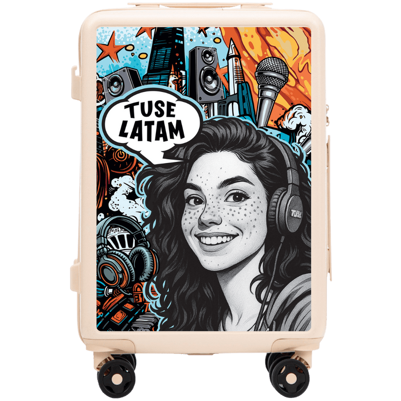 Walizka kabinowa Wings x TUSE Customized 20" GIRL  DIRTY WHITE