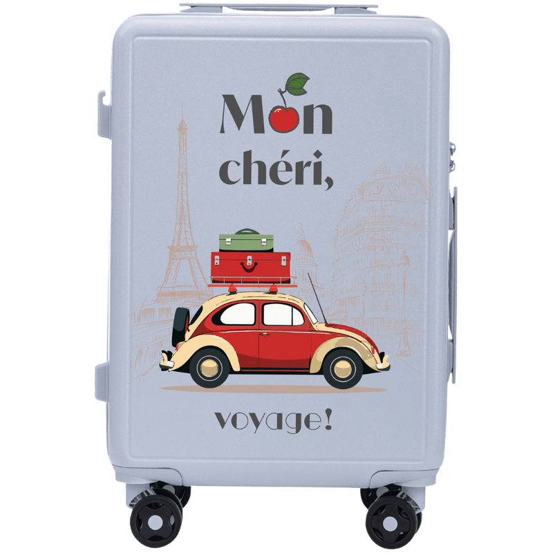 Walizka kabinowa Wings ABS+ 20" Customized PASTEL BLUE MON CHERI