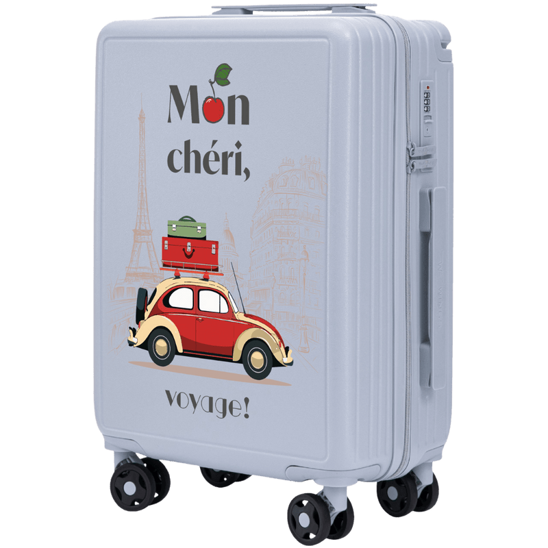 Walizka kabinowa Wings ABS+ 20" Customized PASTEL BLUE MON CHERI