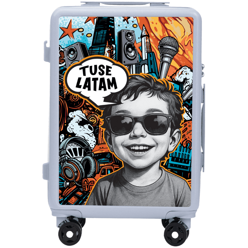 Walizka kabinowa Wings  x TUSE Customized 20" BOY PASTEL BLUE