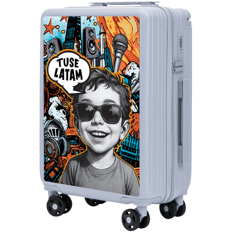 Walizka kabinowa Wings  x TUSE Customized 20" BOY PASTEL BLUE