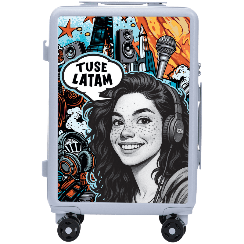 Walizka kabinowa Wings x TUSE Customized 20" GIRL PASTEL BLUE