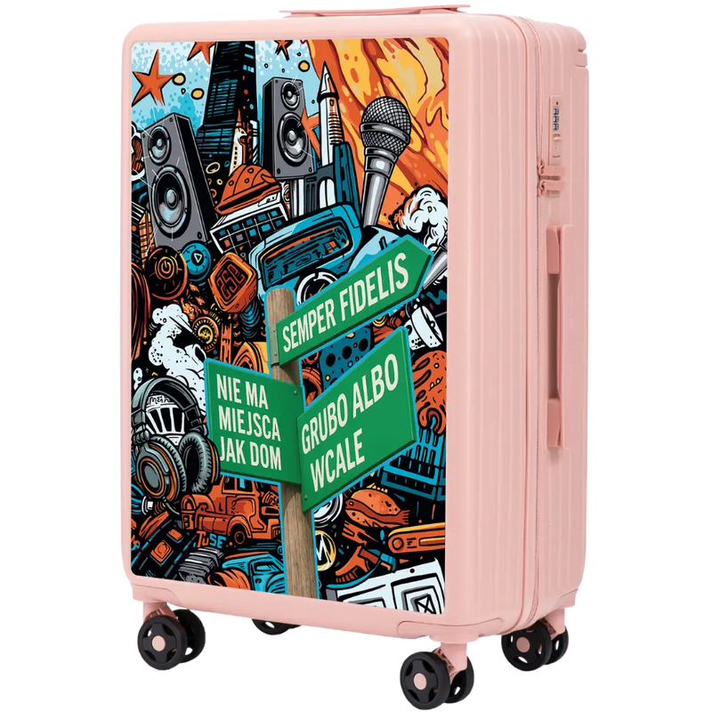Walizka średnia Wings ABS+ 24" Customized Tuse Pih SOFT PINK