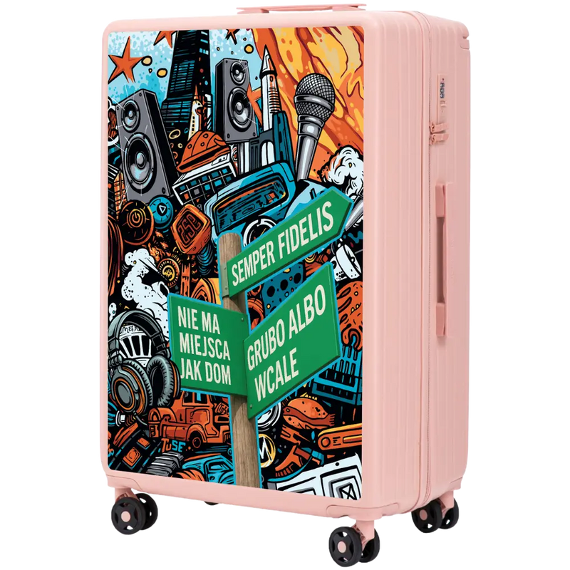 Walizka duża Wings ABS+ 28" Customized Tuse Pih SOFT PINK