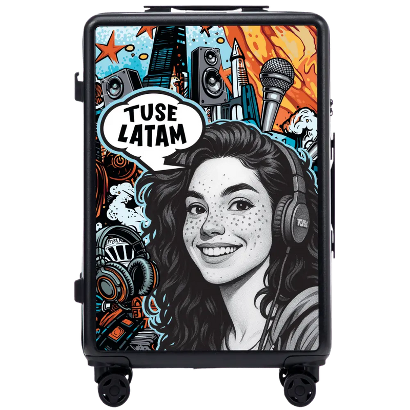 Walizka średnia Wings x TUSE Customized 24" GIRL BLACK
