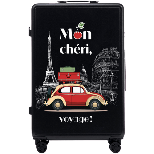 Walizka duża Wings ABS+ 28" Customized BLACK MON CHERI